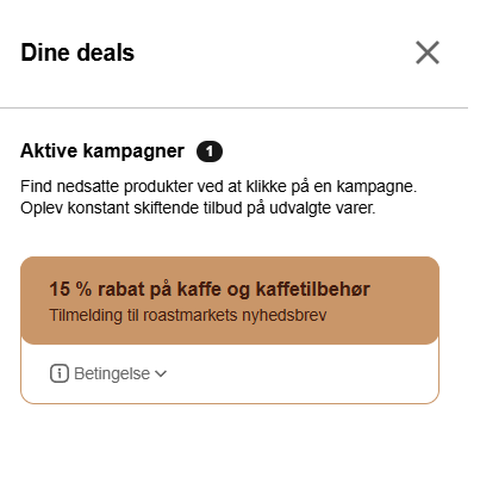 Skærmbillede af wallet
