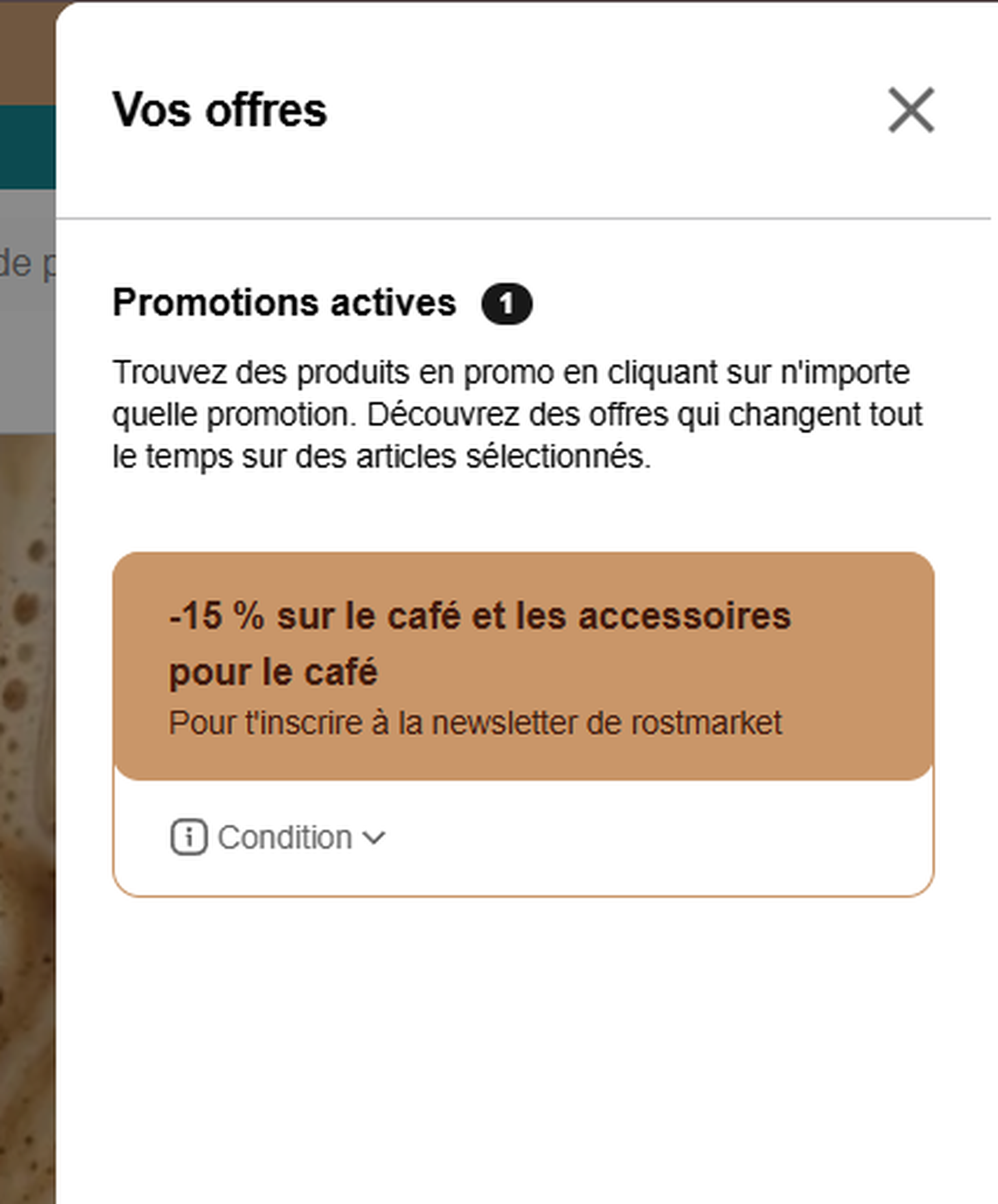 Capture d’écran du portefeuille