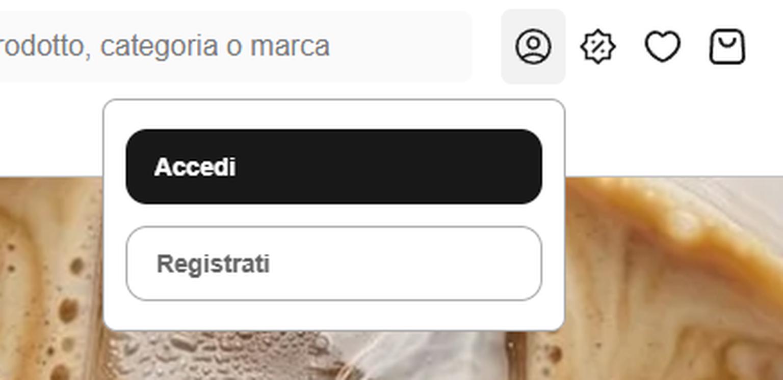 Screenshot of account icon
