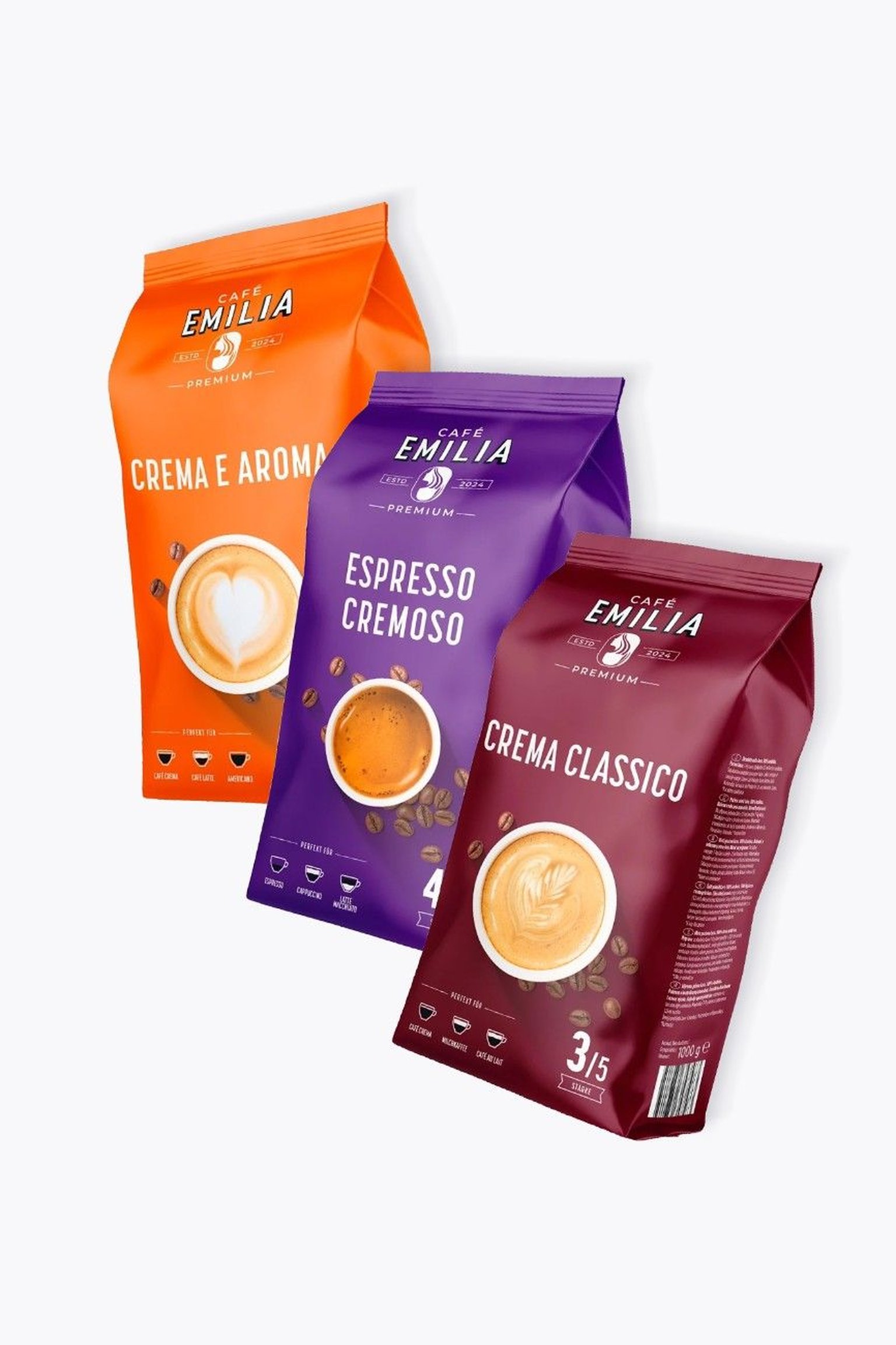 CAFÉ EMILIA coffee for espresso and filter brewing