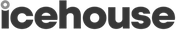 Icehouse logo in dark gray with a small circle above the letter "i"