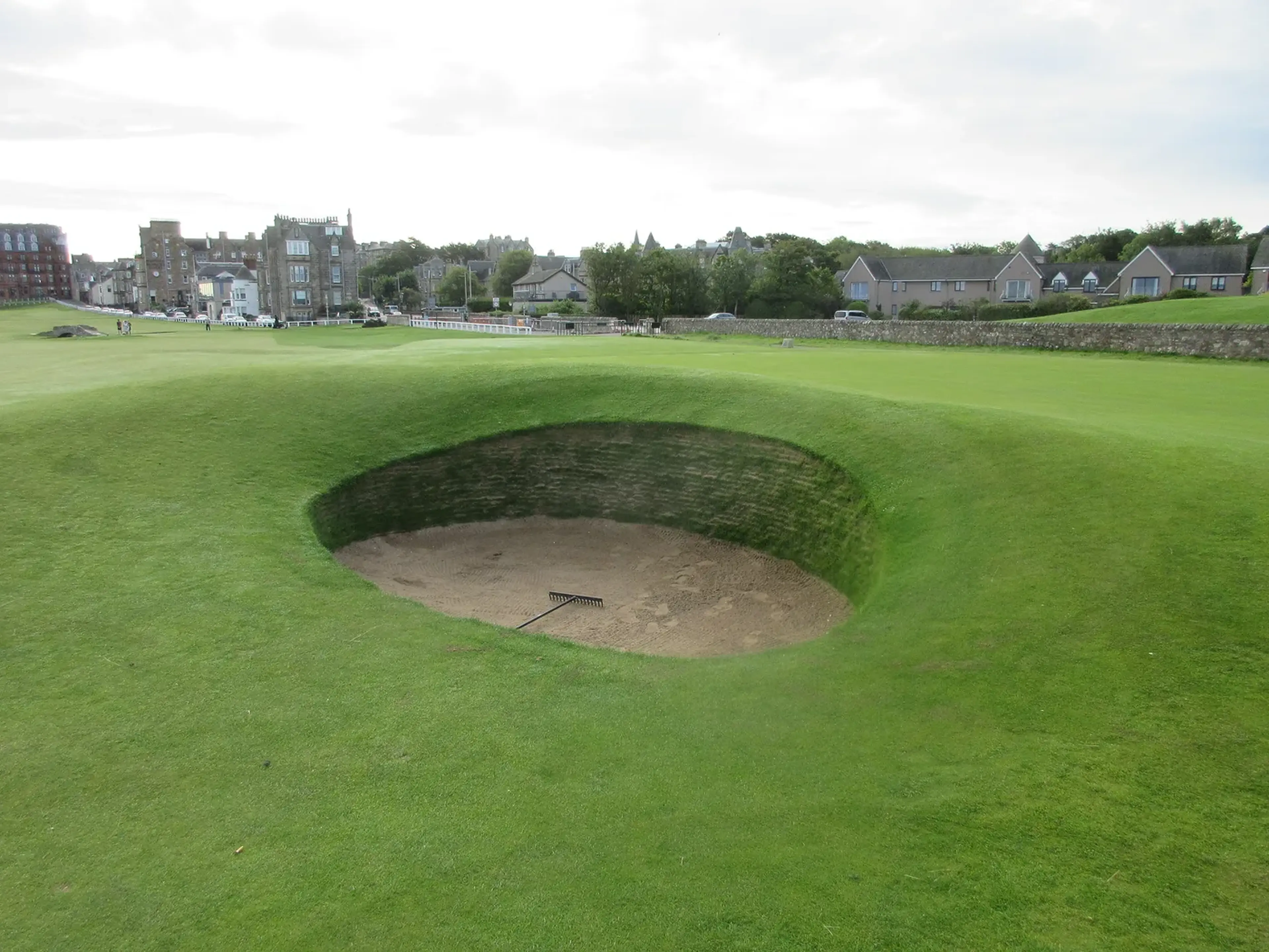 The Road Hole bunker on the 17th at St Andrews