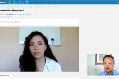 An instructor reviewing a learner submission in Skillsetter