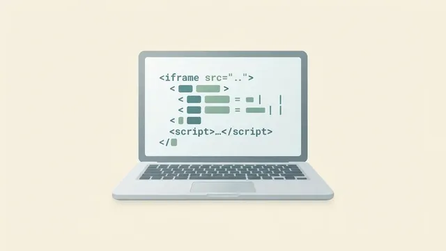 Illustration of calculator embed code for a website