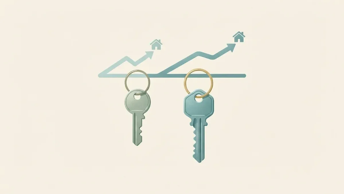 Illustration comparing shorter and longer home mortgage timelines