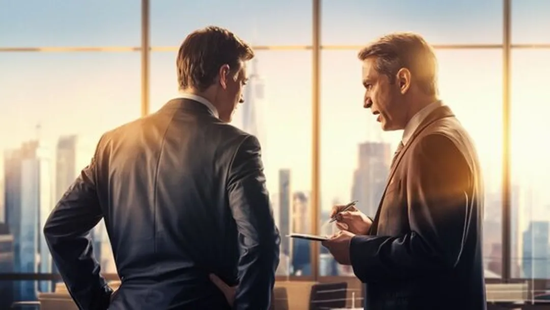 Zwei Personen im Business-Interview