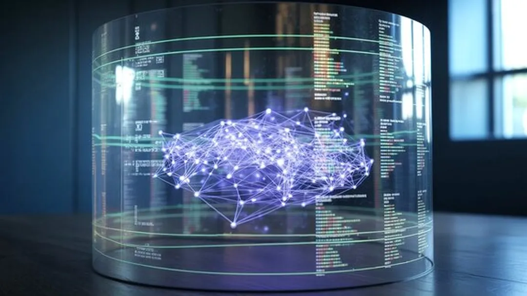 Futuristisches Interface, neuronales Netz