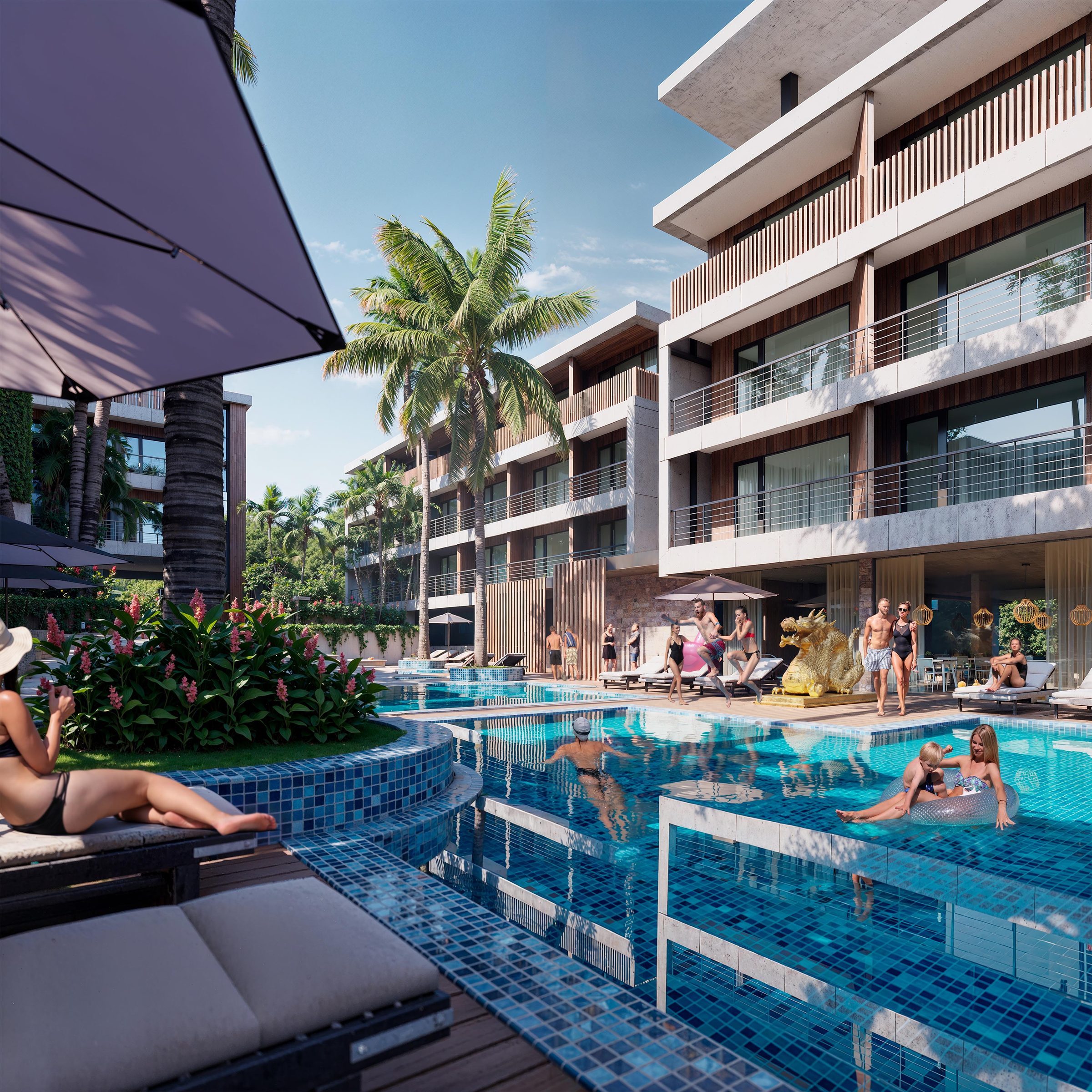 A private Solvyn City villa within the tropical landscape