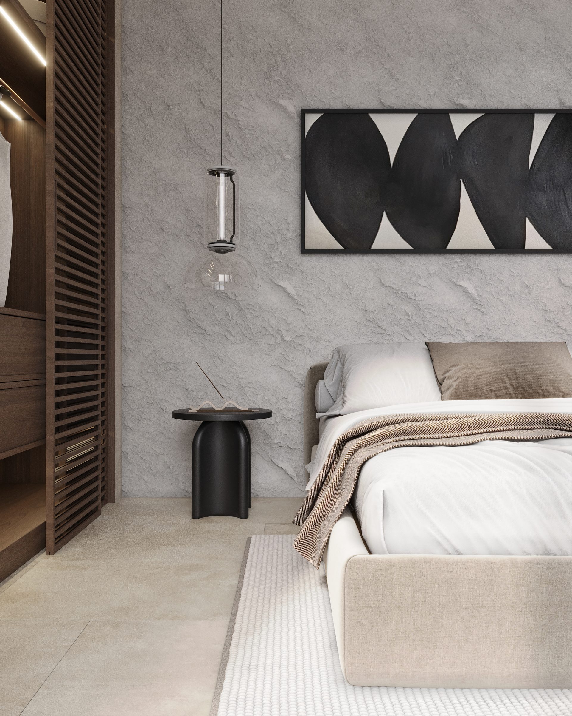 Bedroom within the Signature Apartment