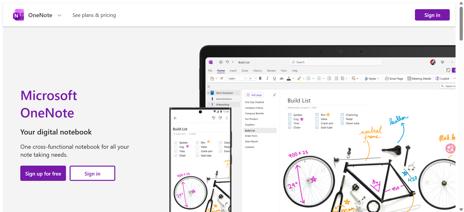 Microsoft OneNote Best for Organizing Class Notes