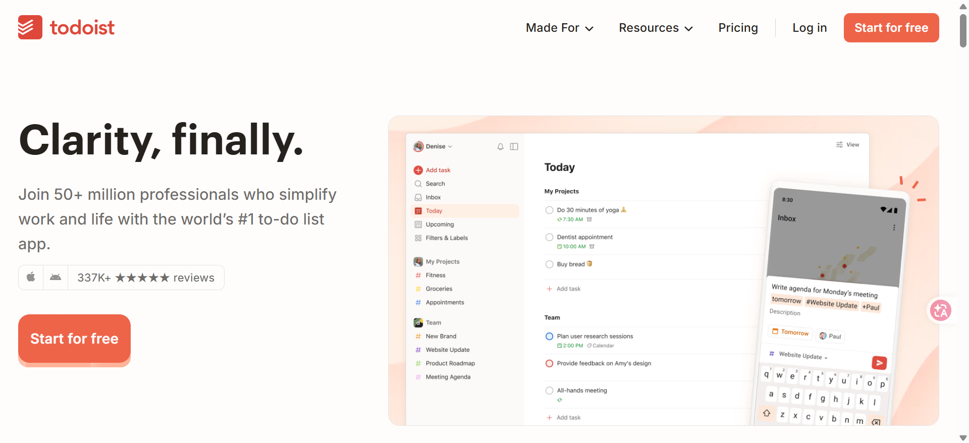 Todoist Best for Assignments and Academic Tasks
