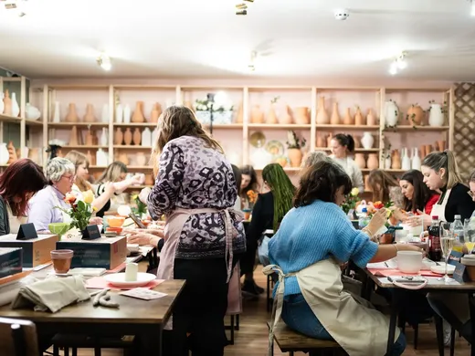 Late Night Pottery Painting at Social Pottery