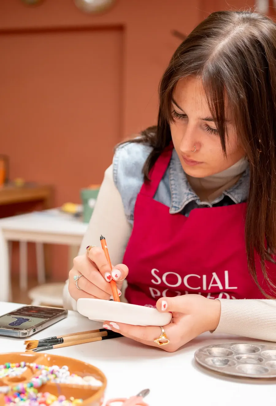 Pottery Decorating Session at Social Pottery