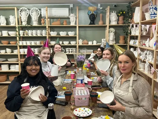 Late Night Pottery Painting at Social Pottery