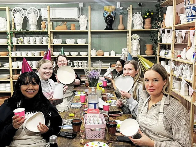 Pottery Decorating Session at Studio 221