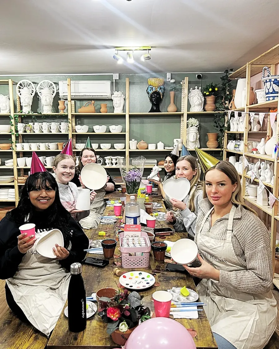 Pottery Decorating Session at Social Pottery