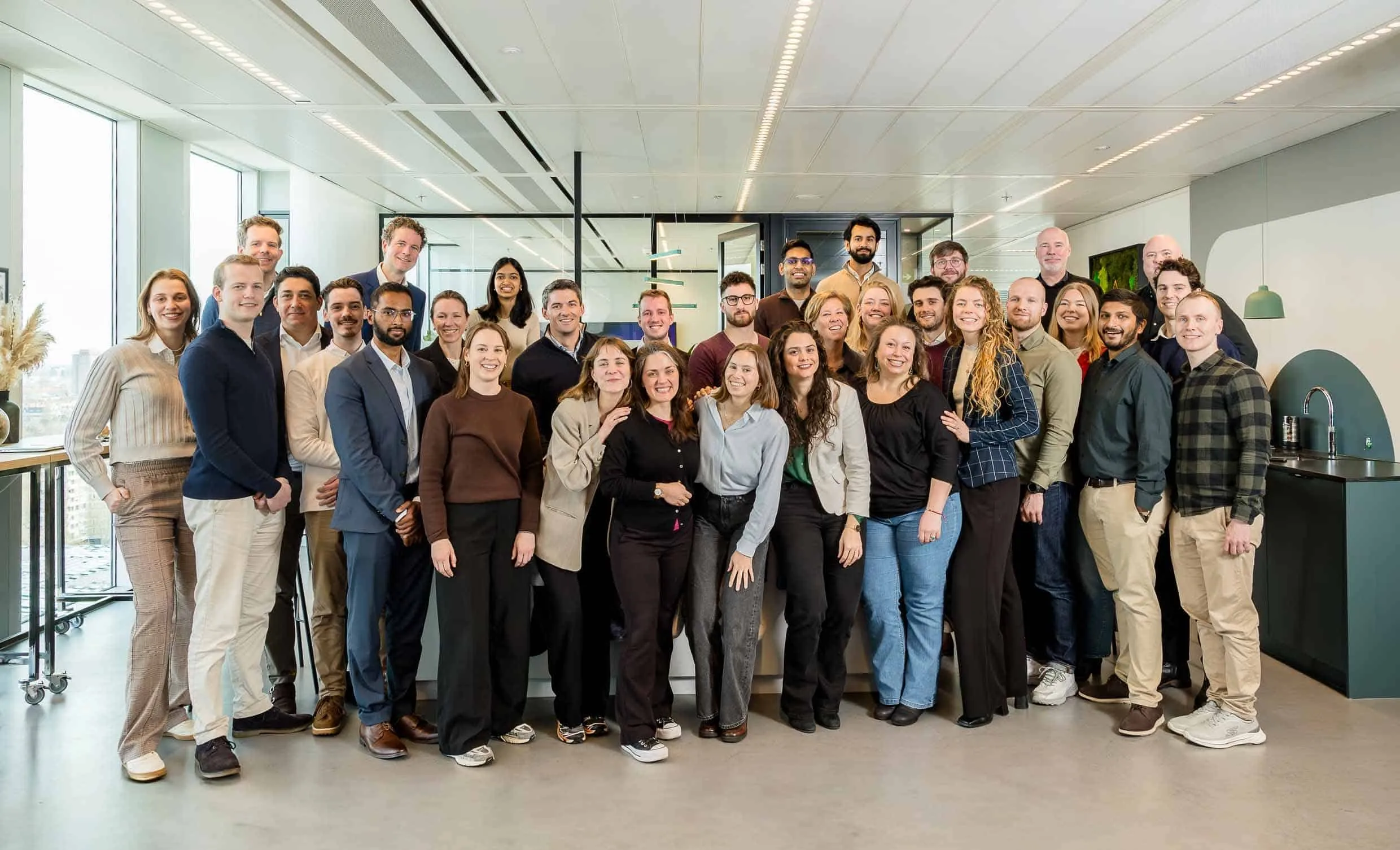 The Ace team gathered together in the office