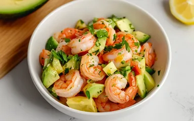 Shrimp & Avocado Salad with Lemon Dressing