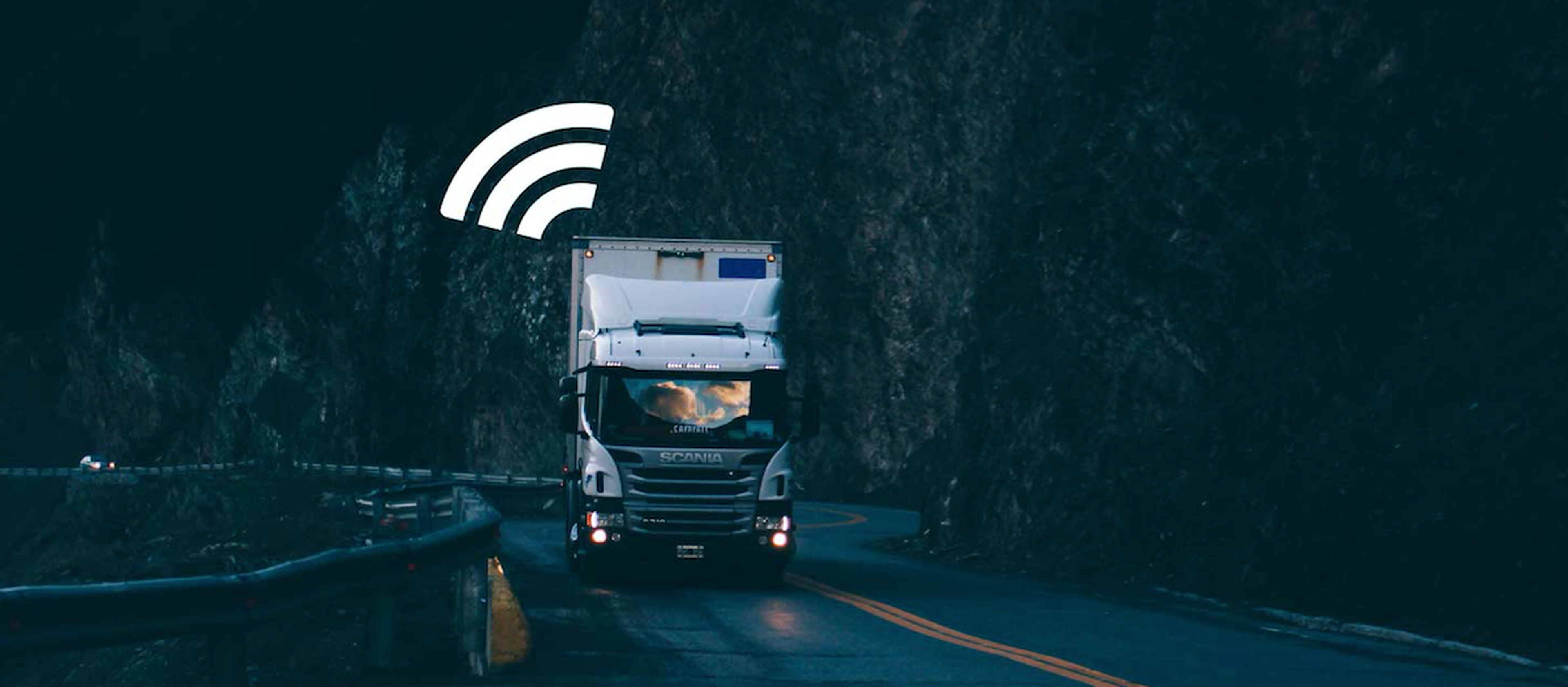 Camion connecté au terrain