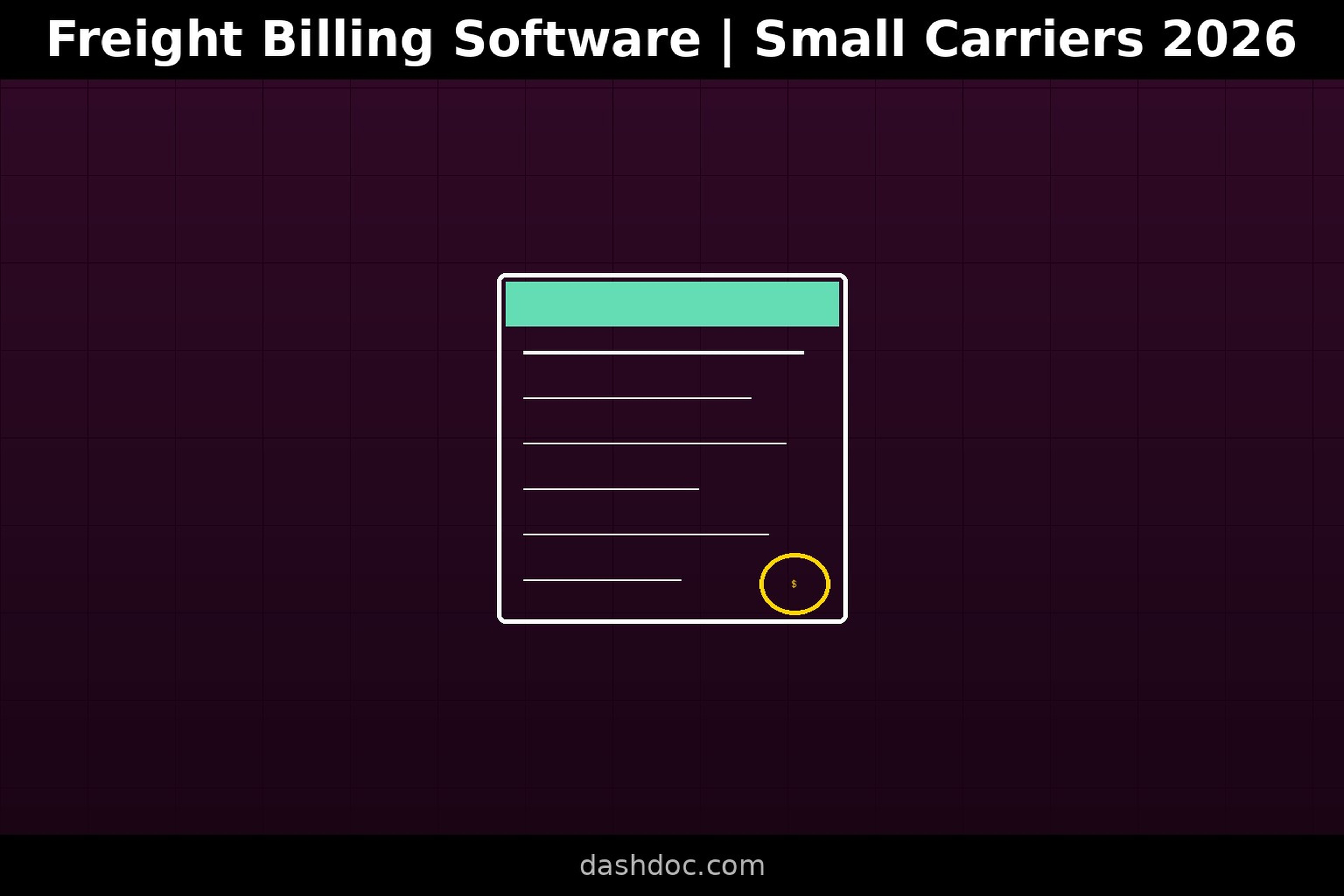 Freight billing software for small trucking carriers