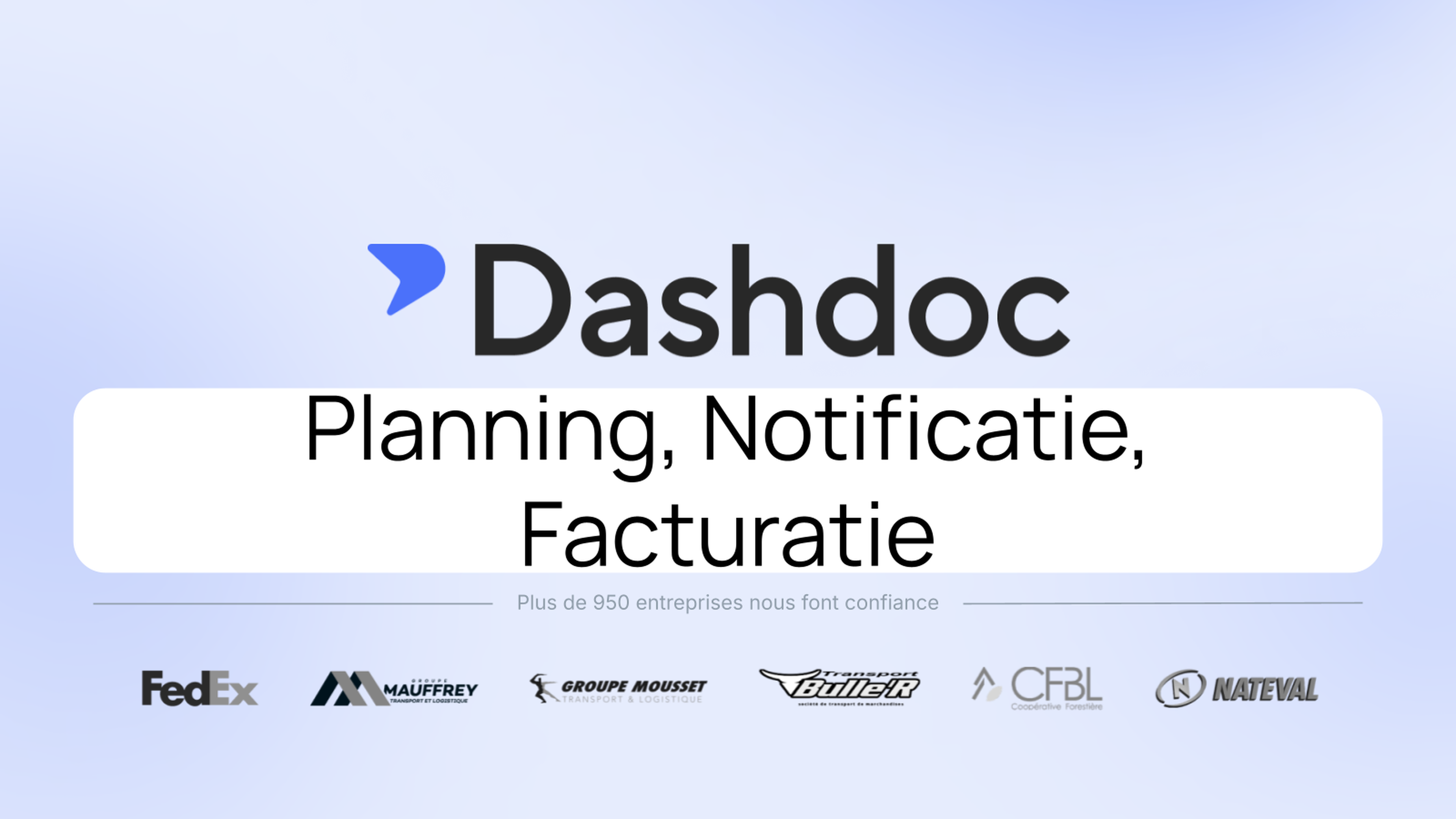 Planning, Notificatie, Facturatie