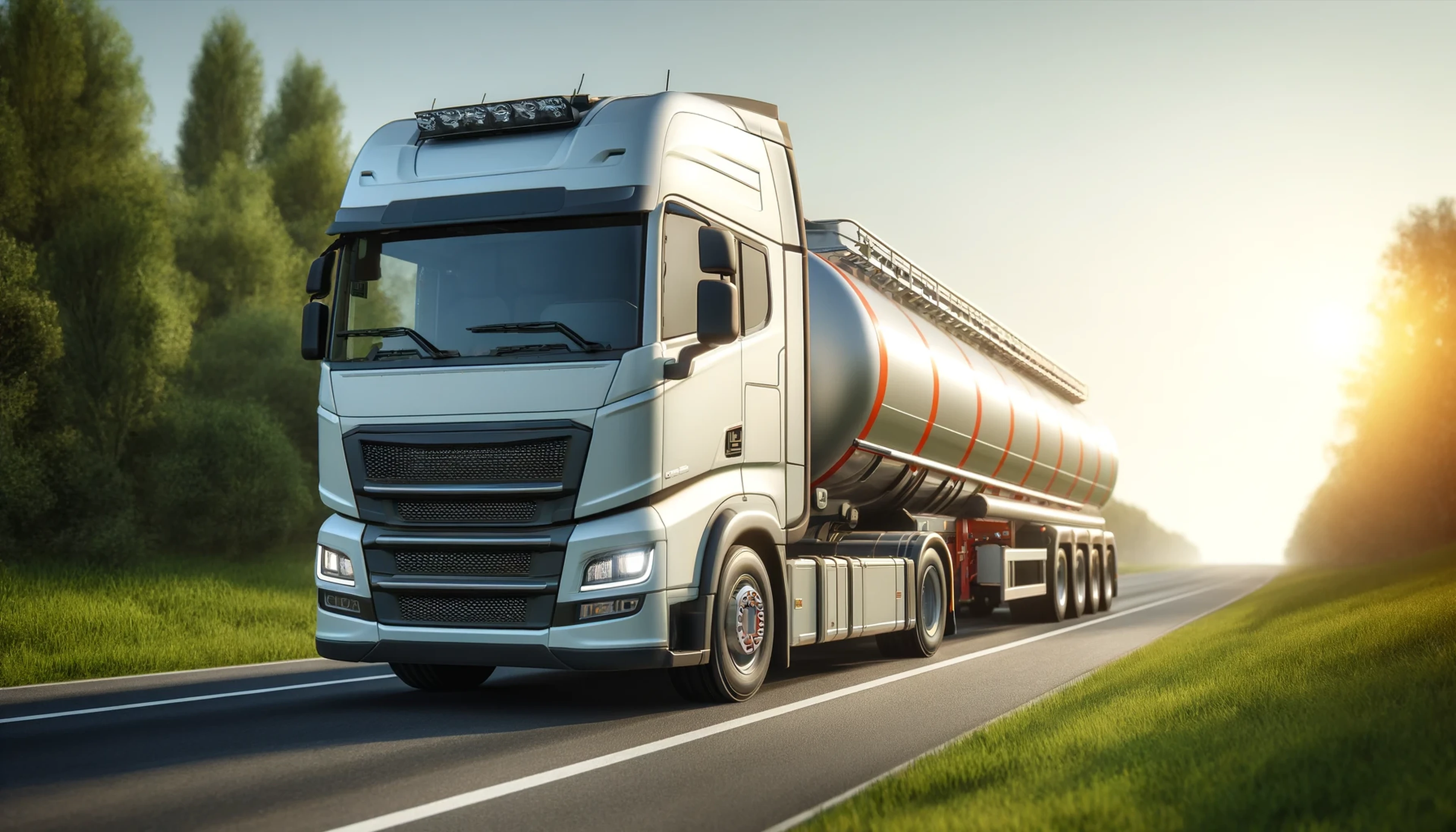 Exemple de camion citerne lancé sur la route