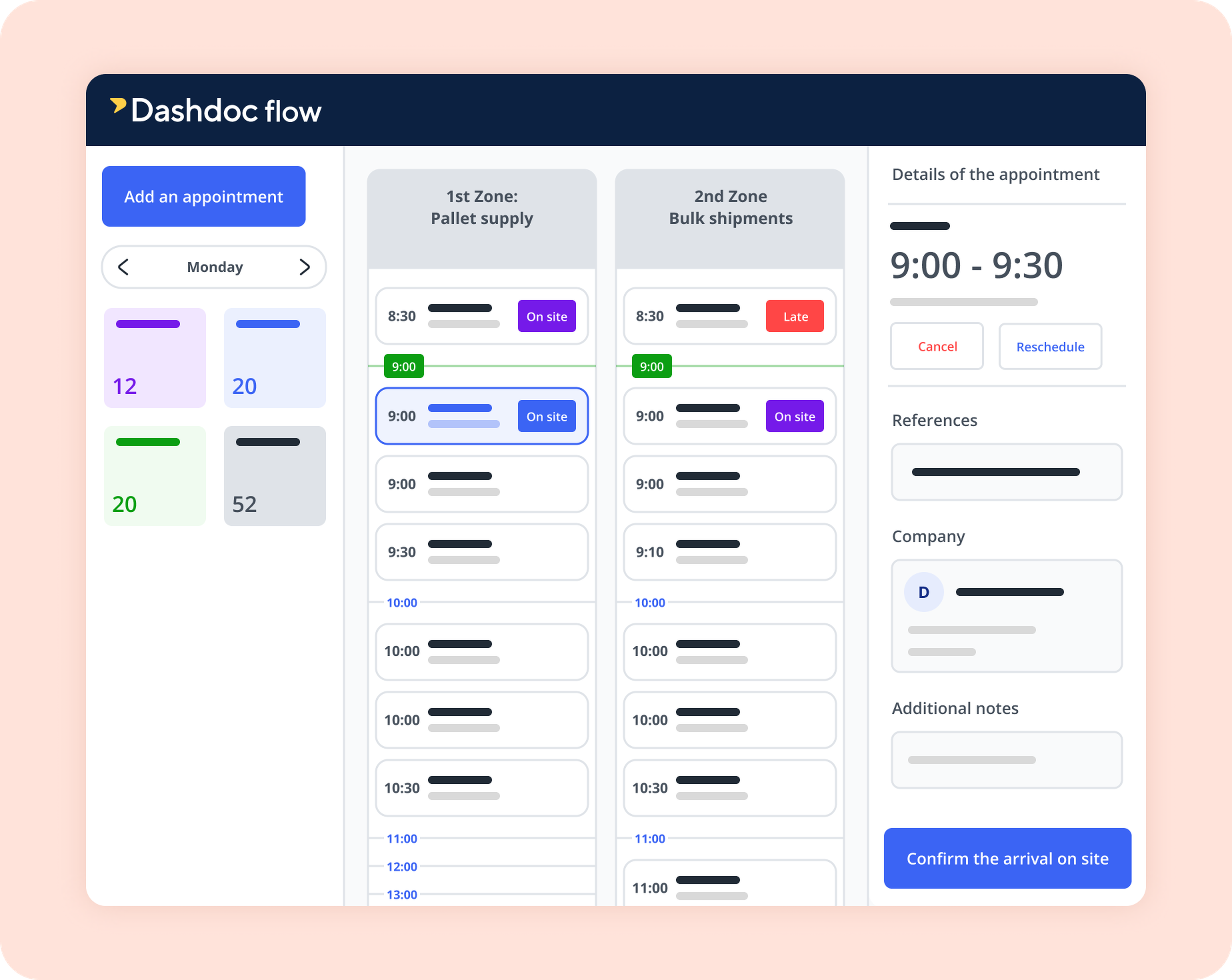 View of Dashdoc Flow platform