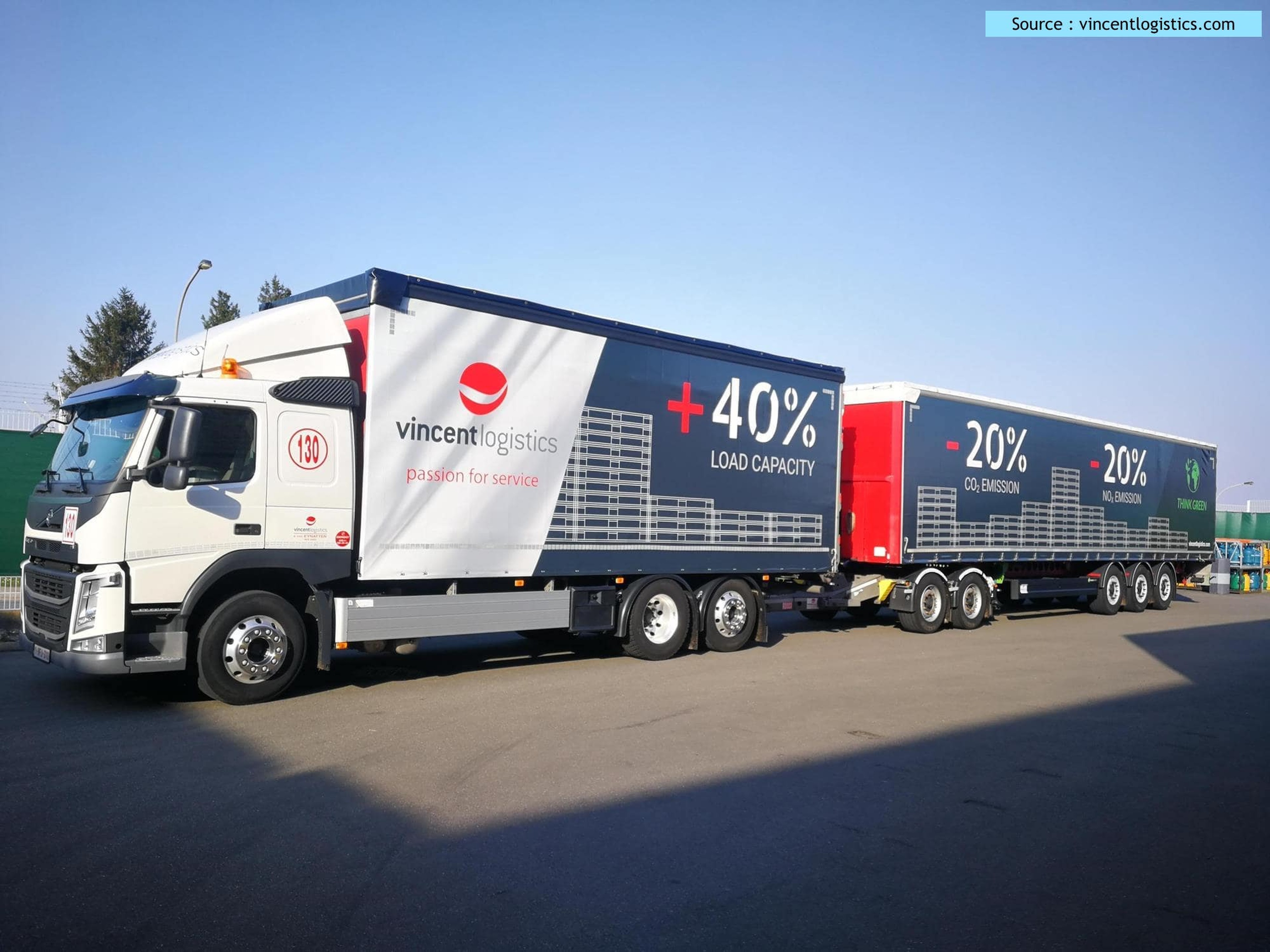Camion de la société Vicent Logistics