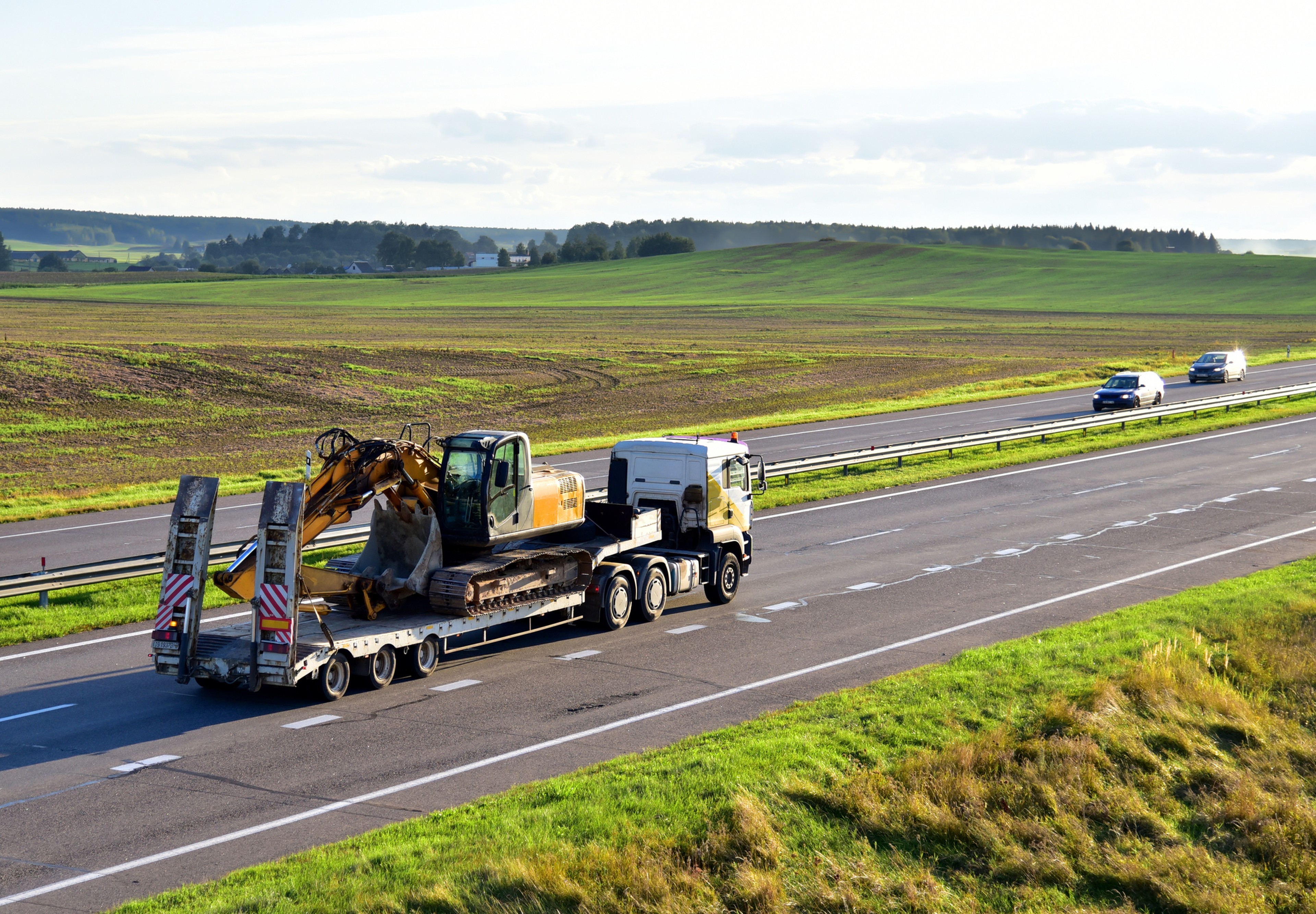 Transport engins spéciaux sur plateau