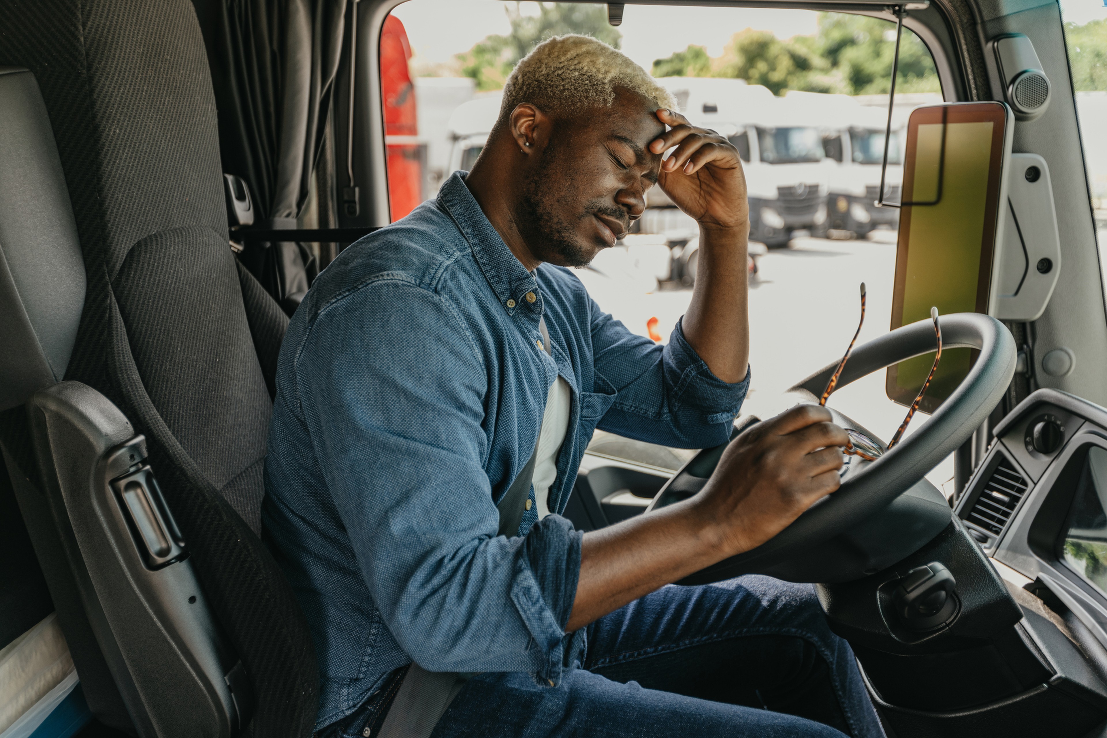 Trucker tired of waiting