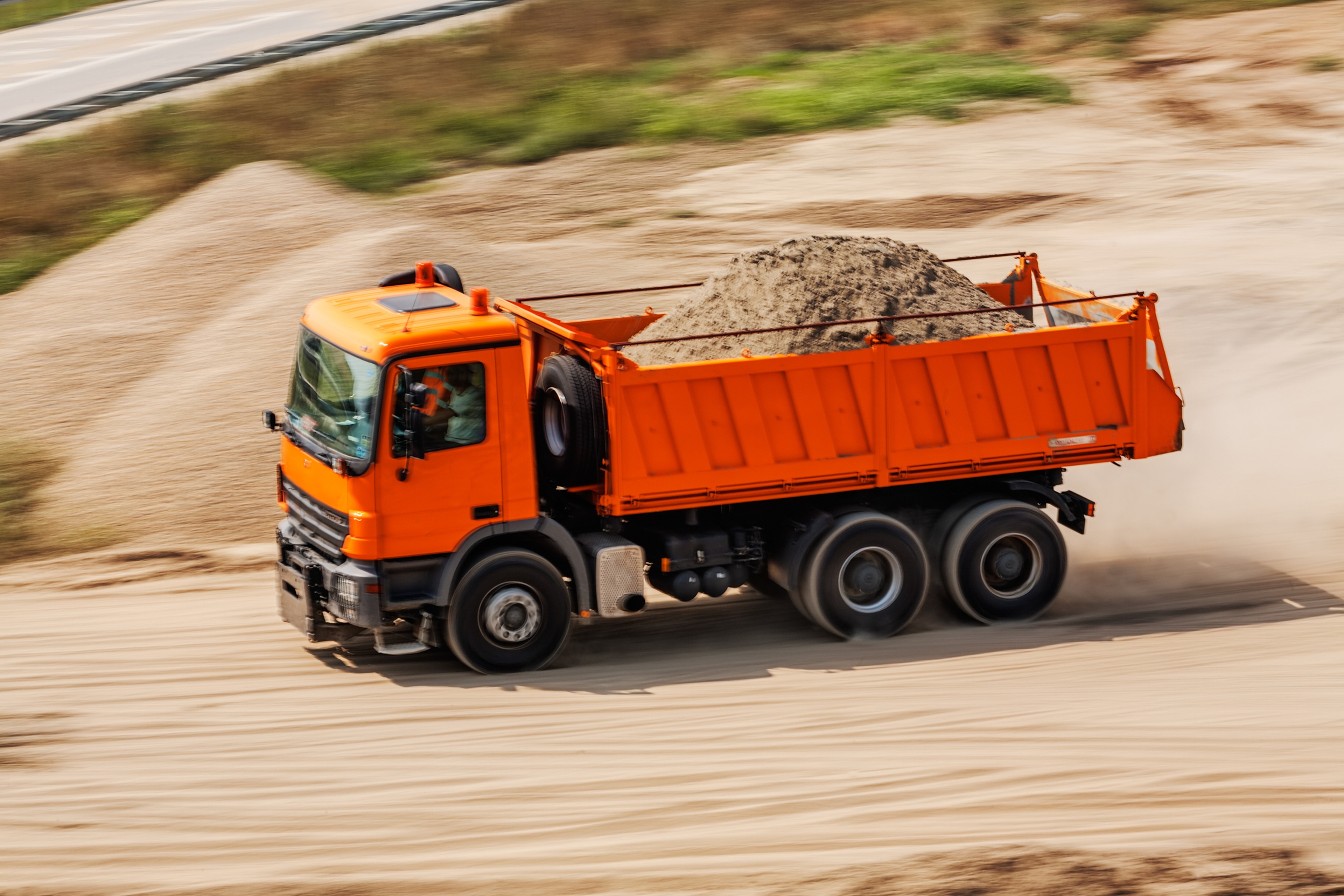 Transport en vrac sur le chantier