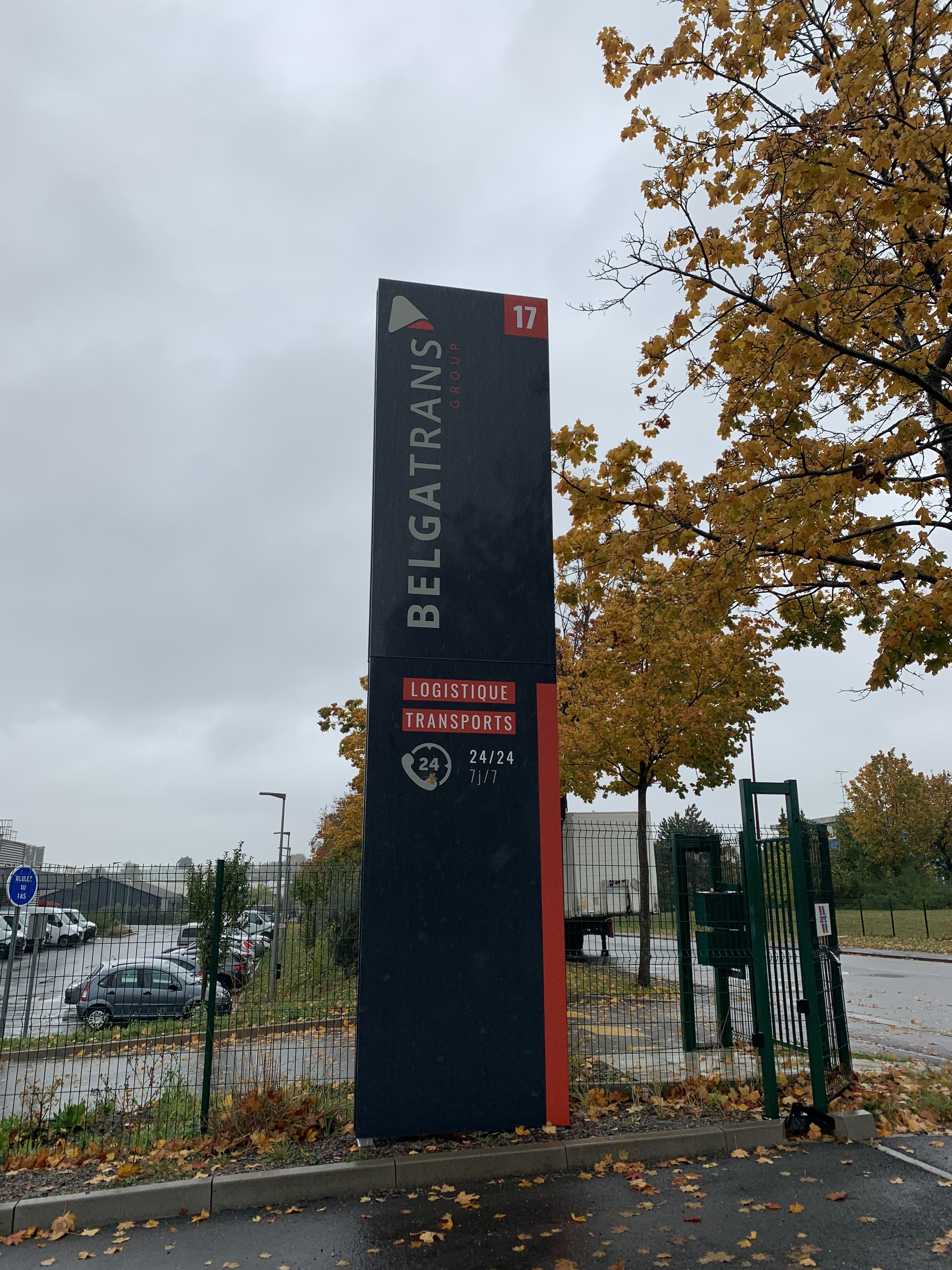 Belgatrans - Panneau d'accueil à Metz