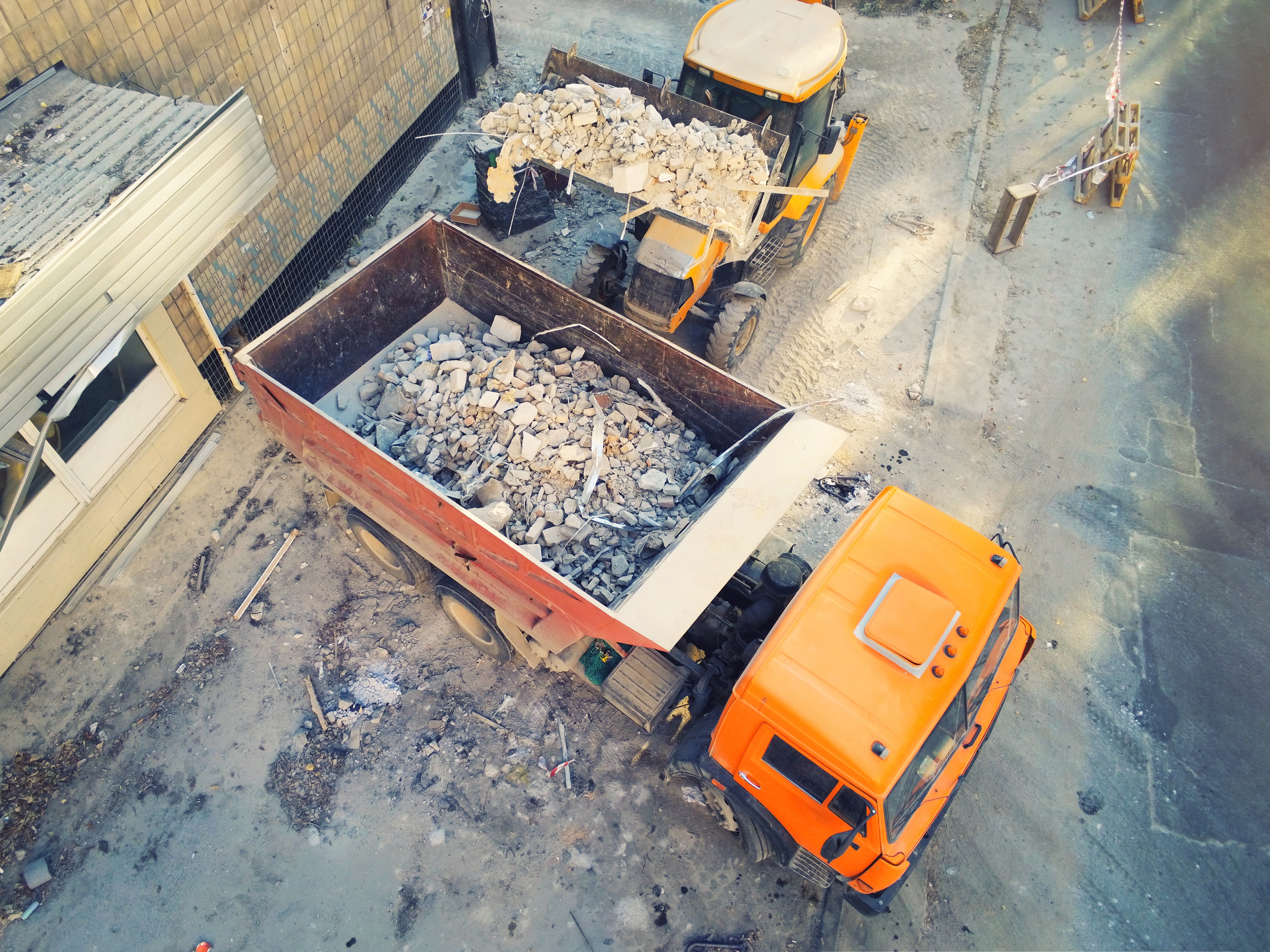 Transport de déchets de chantier