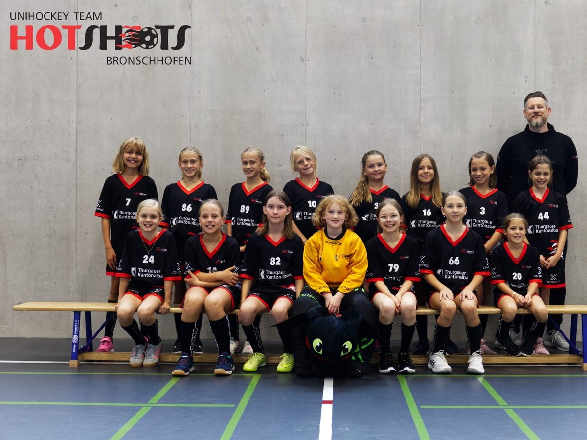 Teamfoto der Juniorinnen D von UHT HotShots Bronschhofen