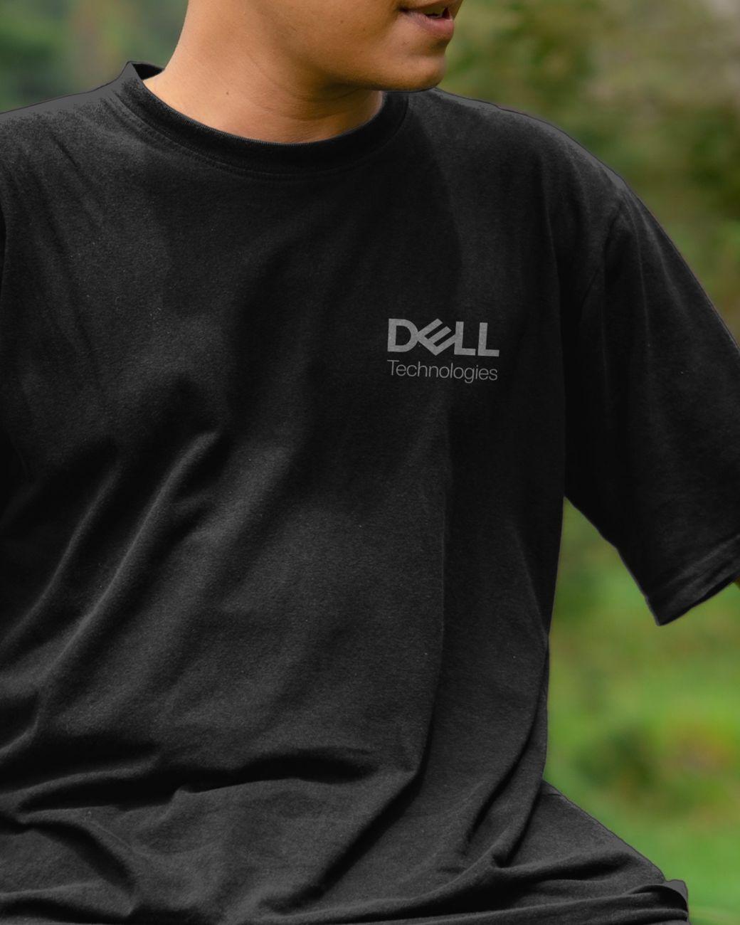 Schwarzes T-Shirt mit Dell Technologies Logo