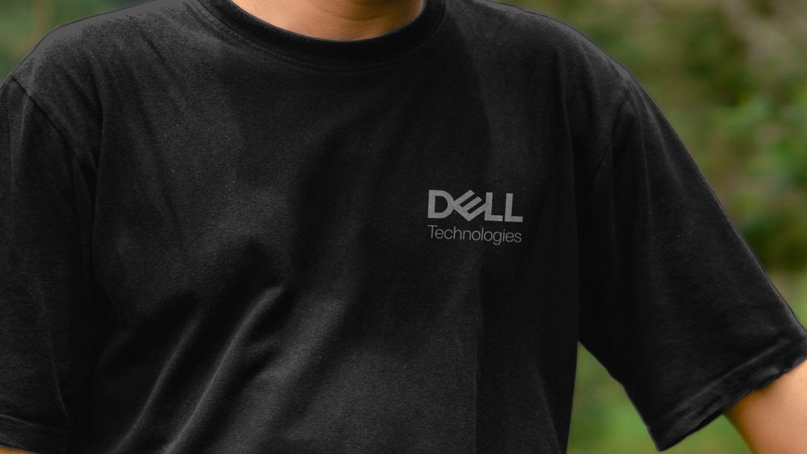 Schwarzes T-Shirt mit Dell Technologies Logo