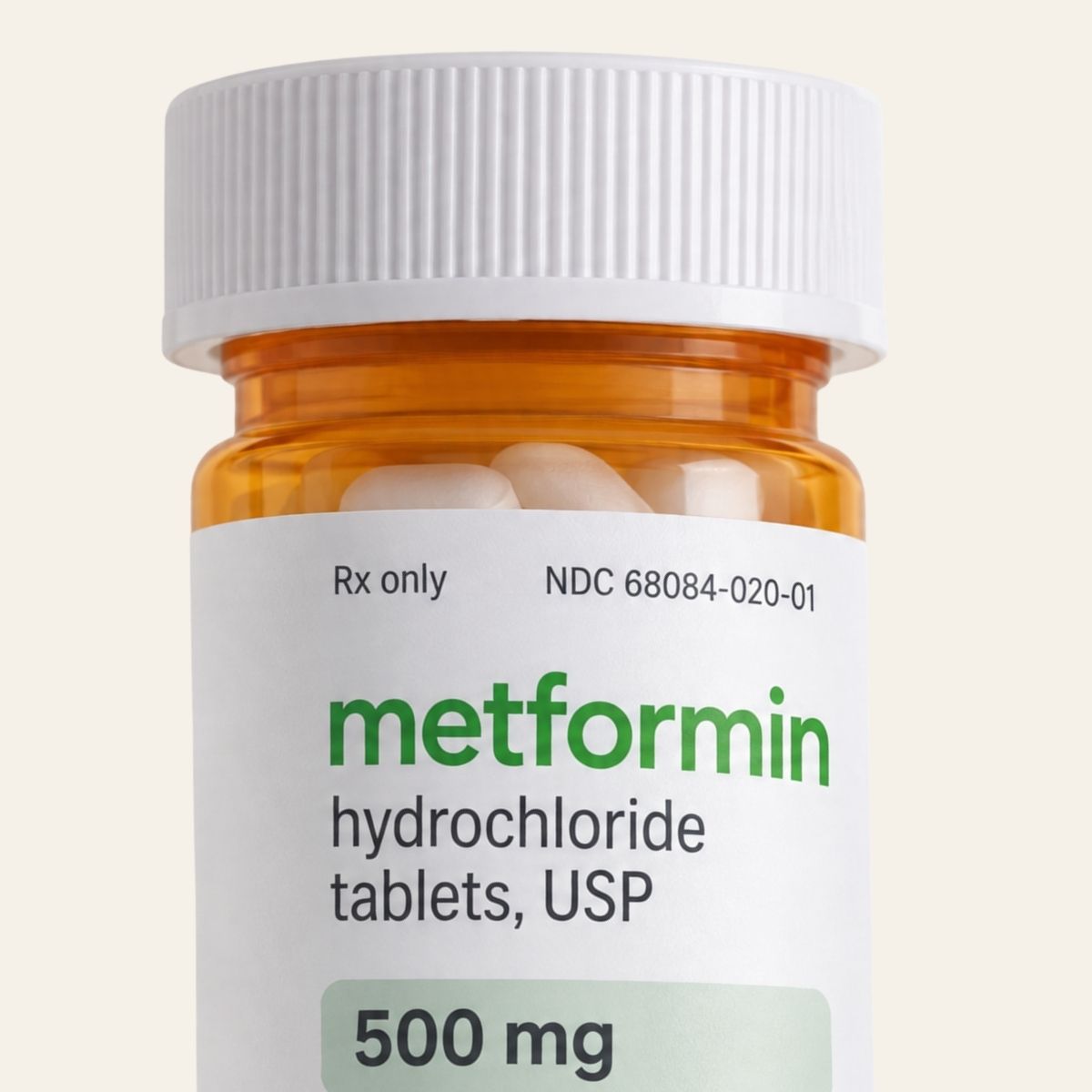 A metformin bottle