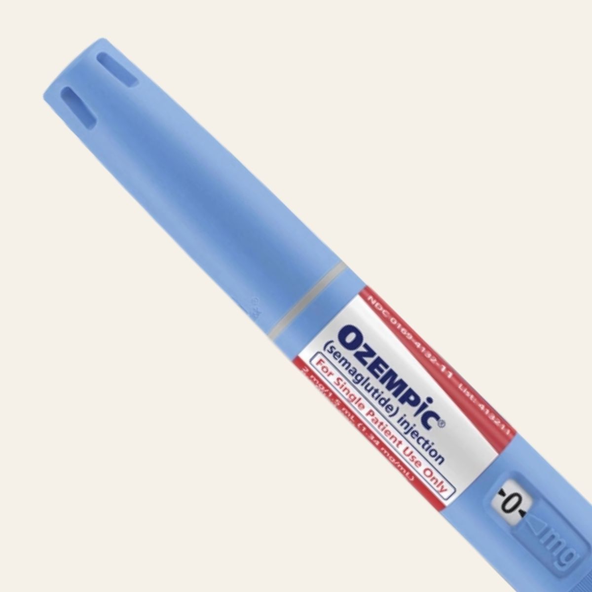 An Ozempic semaglutide injection pen