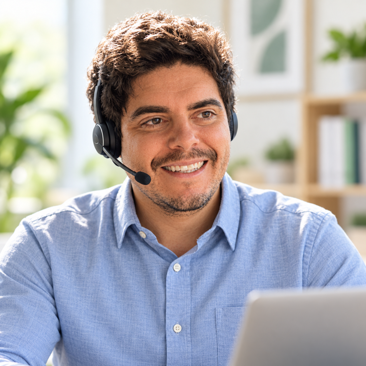 Illustration of a phone call with the Lemonaid patient support team