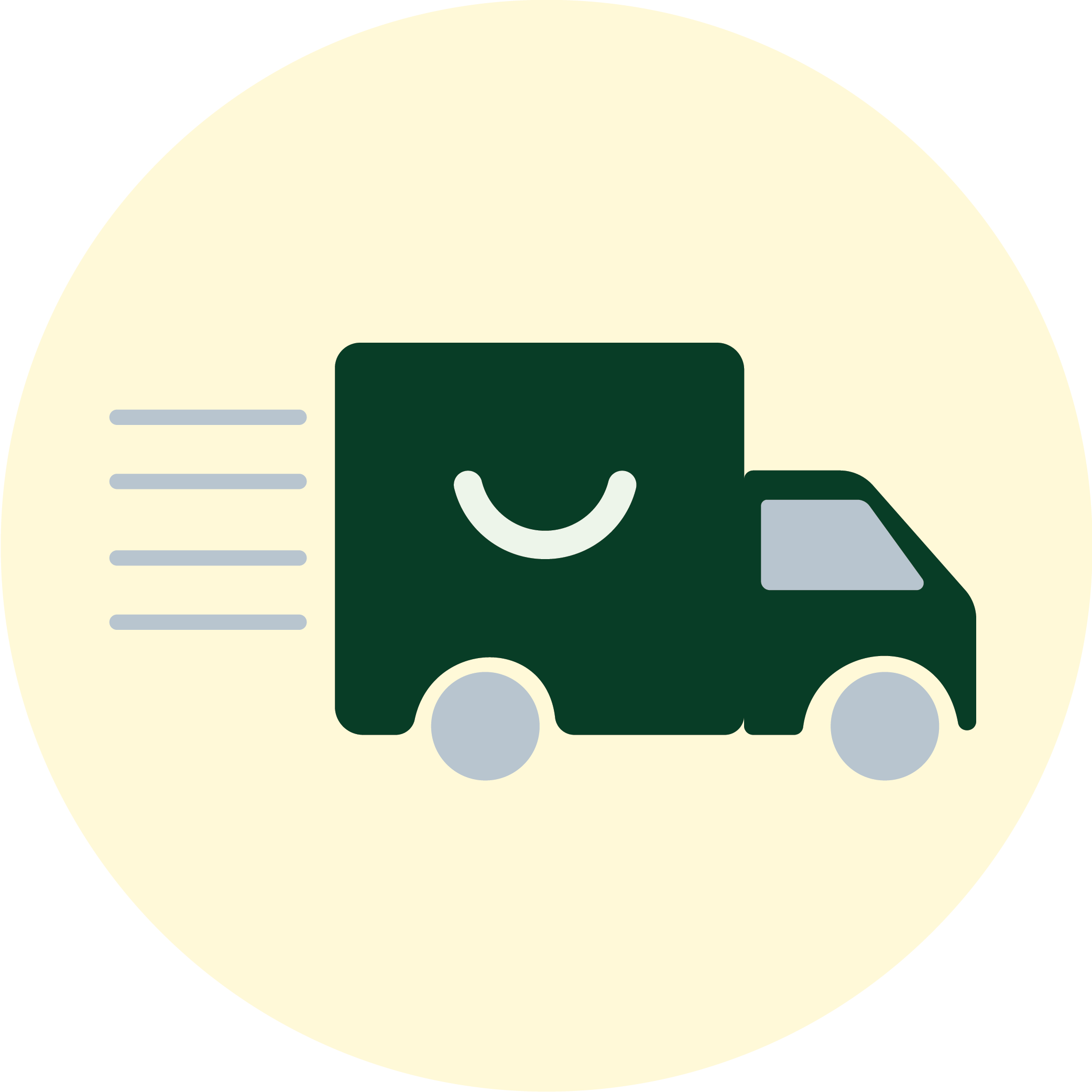 Delivery illustration representing medication shipped to your home