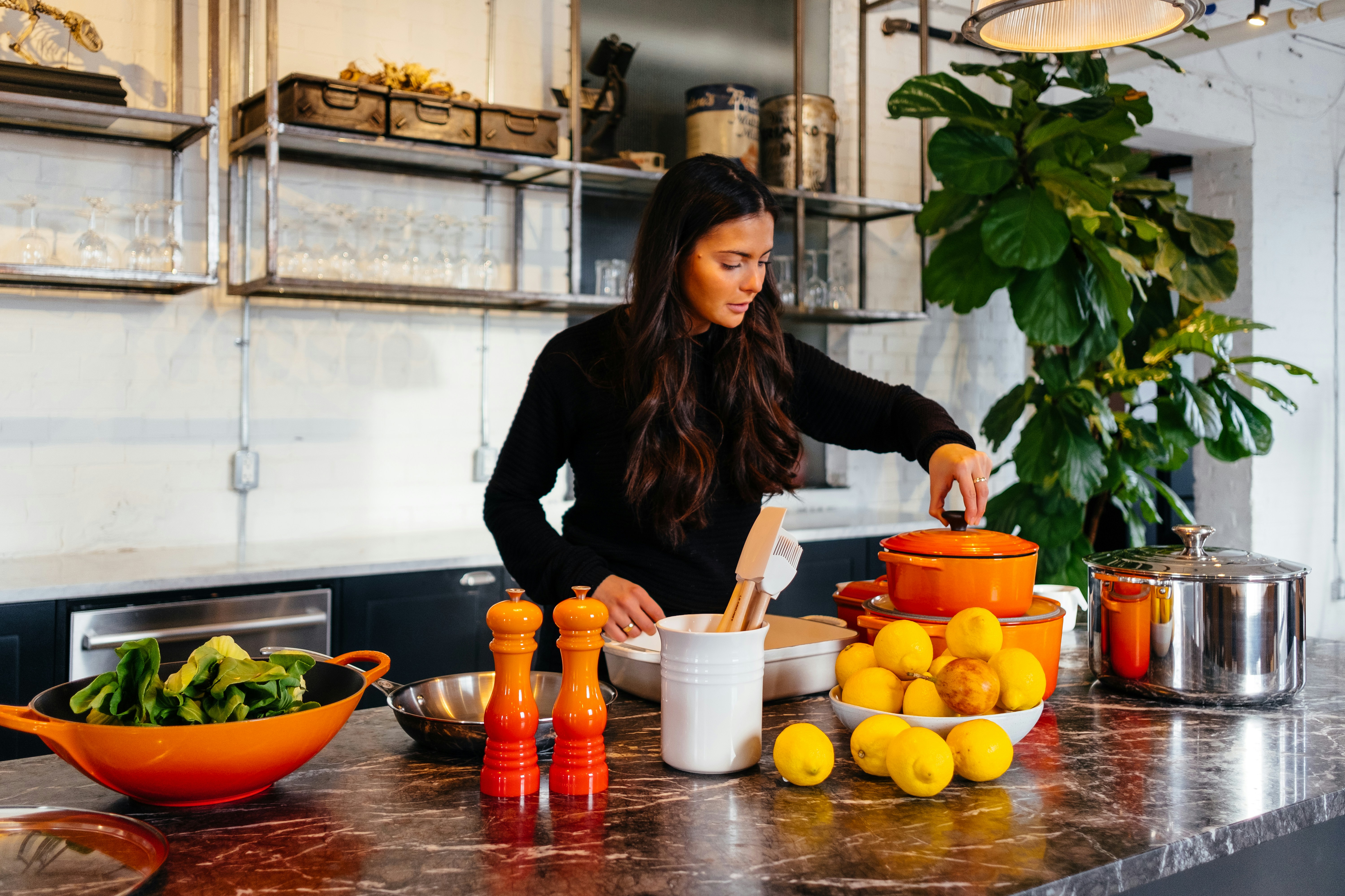 Woman reviewing cooking options for high nutrition