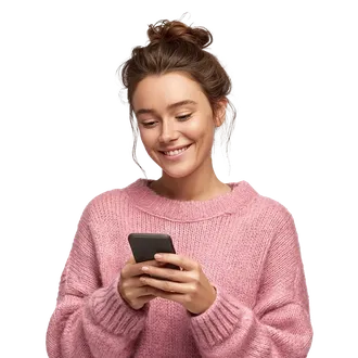 A customer checking their loan eligibility on a phone