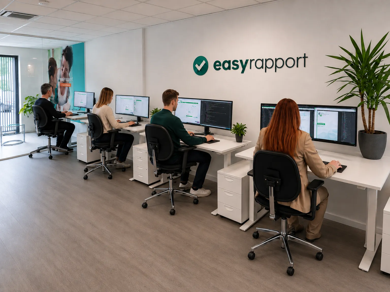 Het Easyrapport team aan het werk in Middelburg