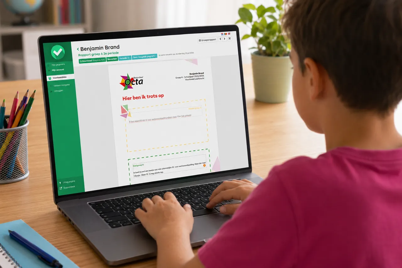 Easykids: leerlingen kunnen zelf delen van hun rapport digitaal invullen
