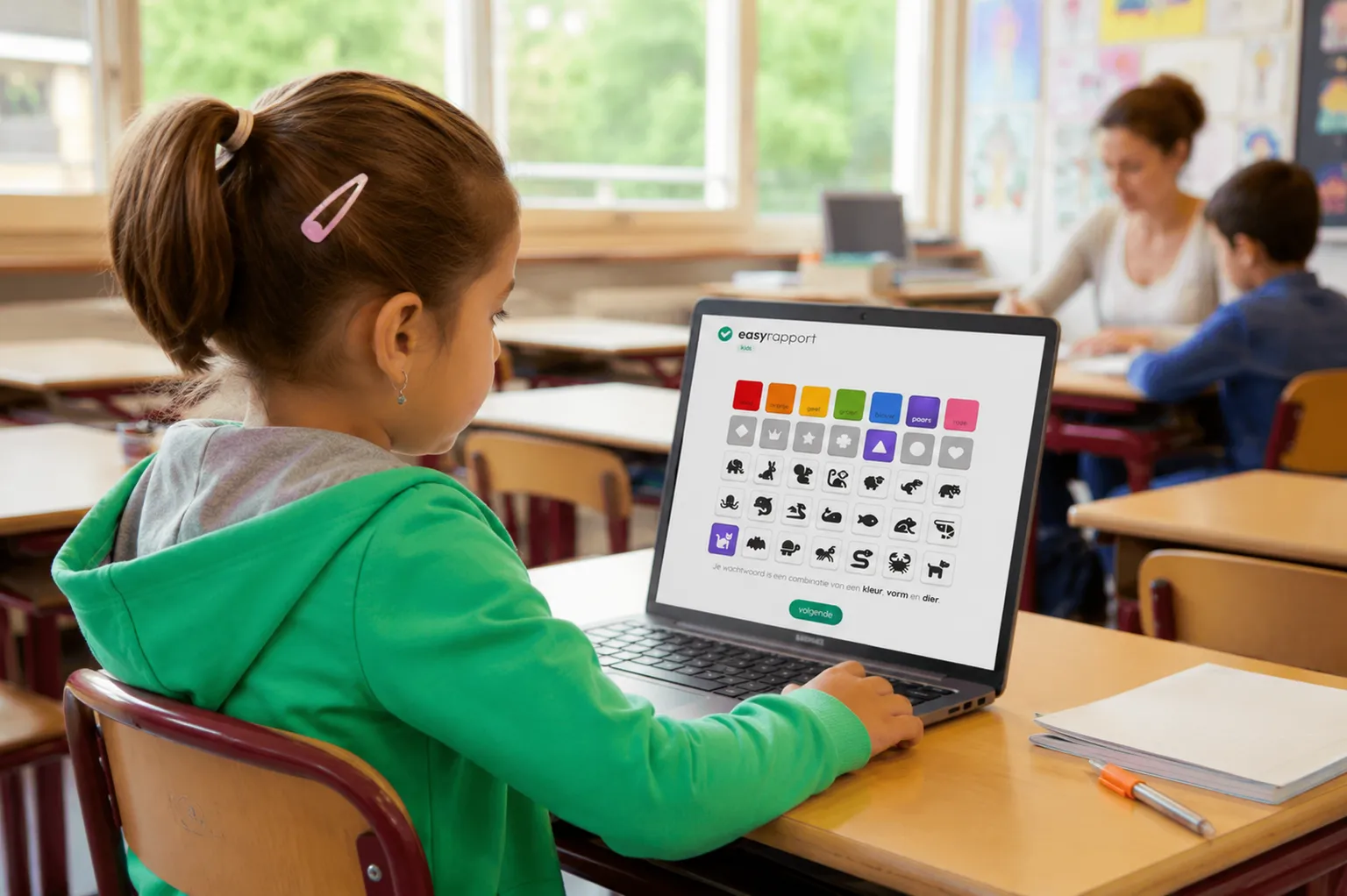 Leerling logt in op Easykids