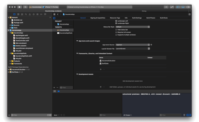 Gif presenting how to add a package to the project.