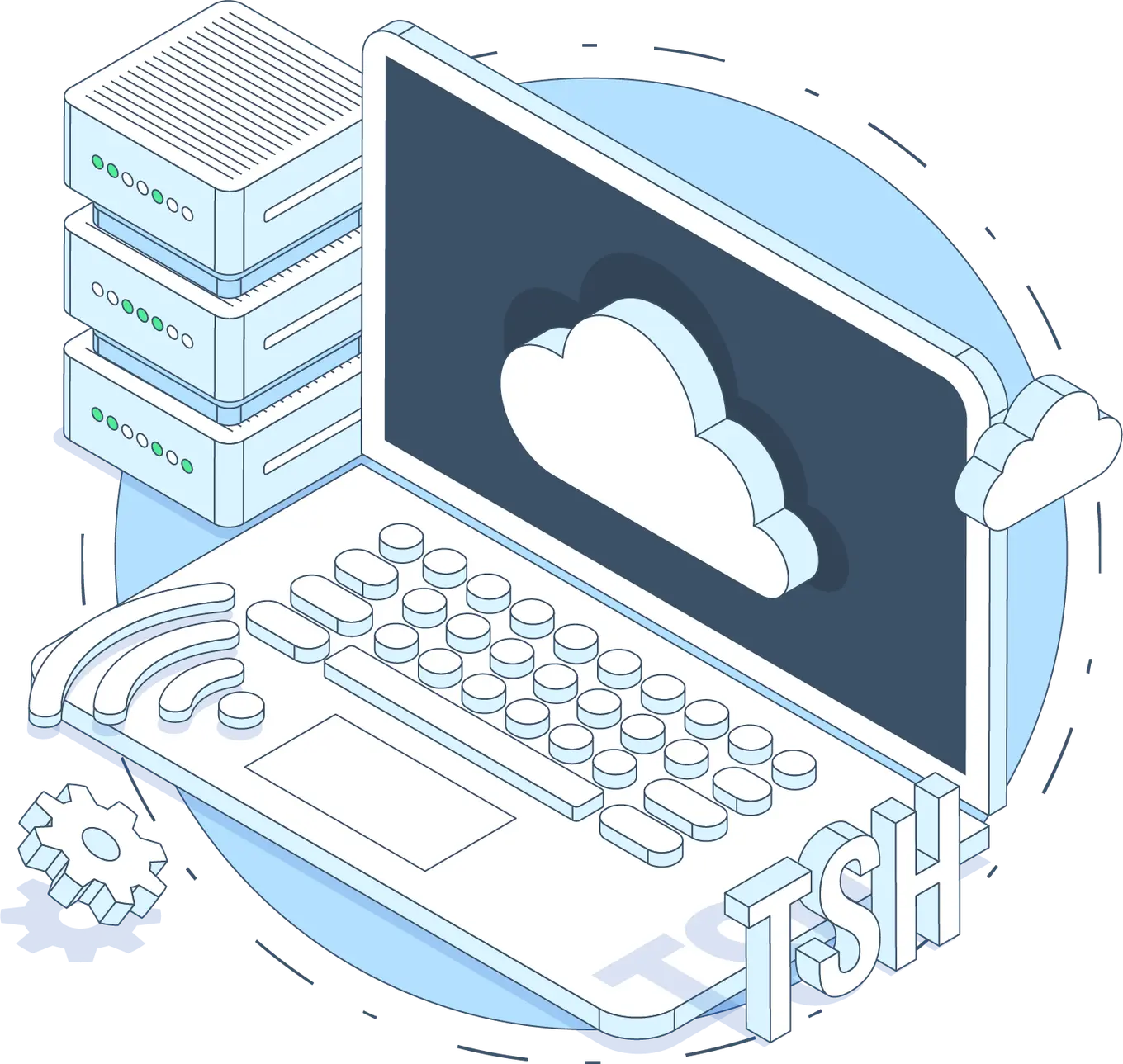 types of cloud computing illustration