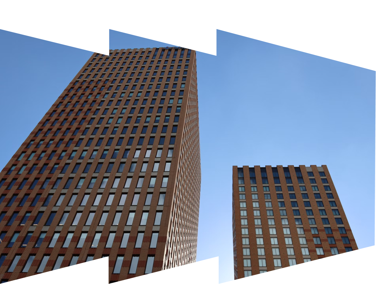 Picture of buildings illustrating a dutch bank's website on headless CMS built by The Software House