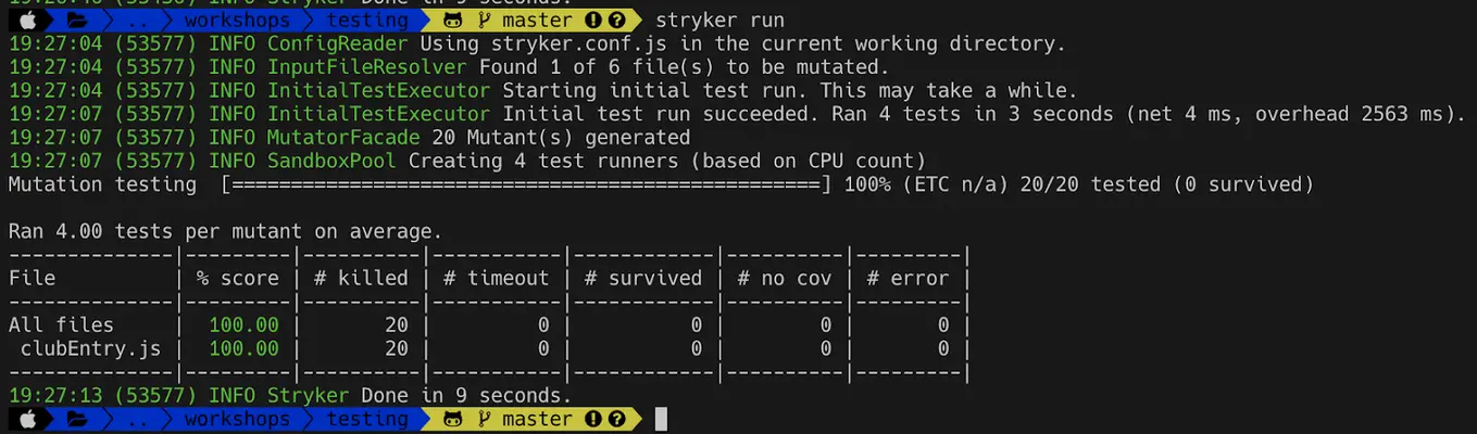 mutation testing code