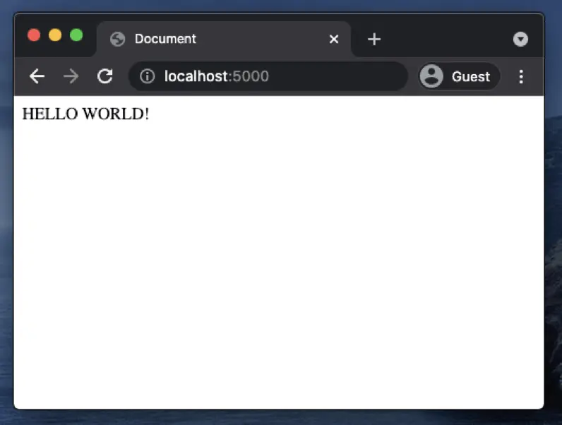 hello world in react app